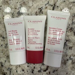 Clarins Beauty Trio Set - Red and White